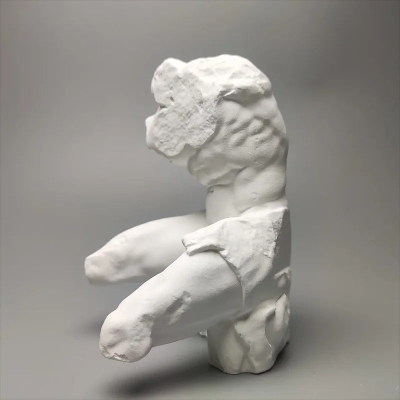Karen Gypsum Torso Sculpture