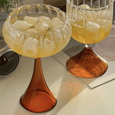 Kallie Striped Cocktail Glass