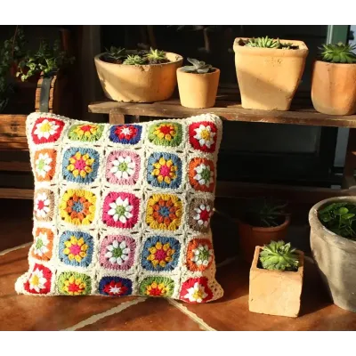 Gypsy Daisy Crochet Pillow Case