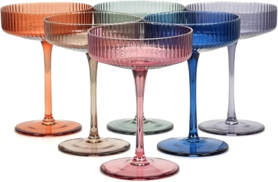 Rainbow Art Glass Set of 6