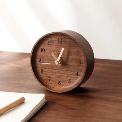 Gloria Wood Table Clock