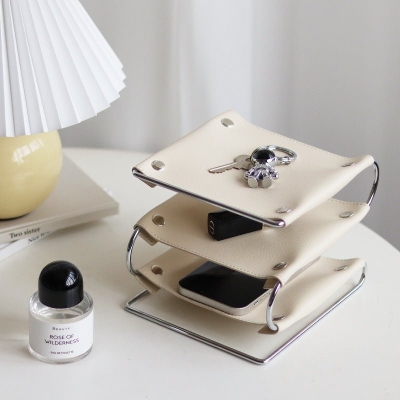 Stylish Desk Leather Tray