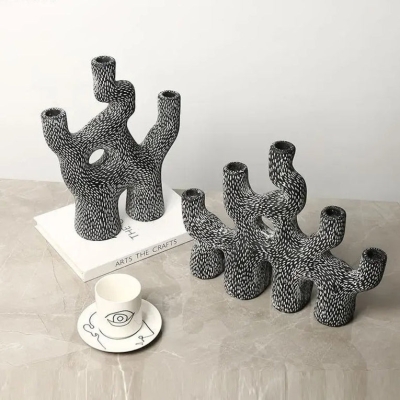 Pirkitta Coral Candlestick Holder