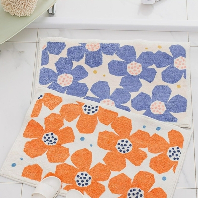Retro Flower Bath Mat