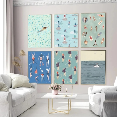 Calia Sea Surf Beach Poster