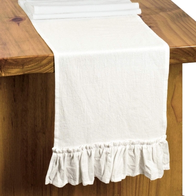 Valentina Romantic Frill Table Runner