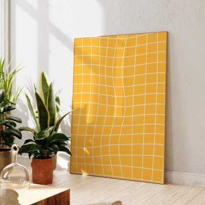 Caia Yellow Geometric Canvas Wall Art