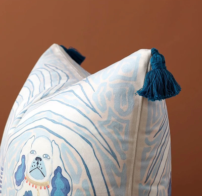 Blue Dog Pillow Cover