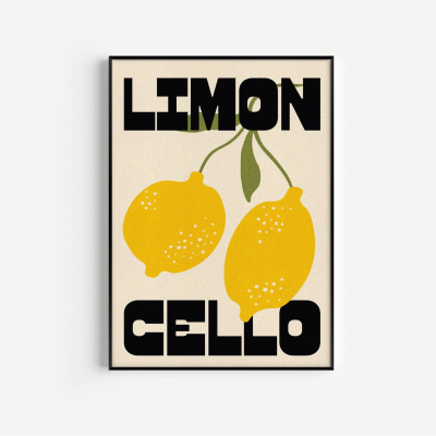 Limon Cello Retro Food Prints