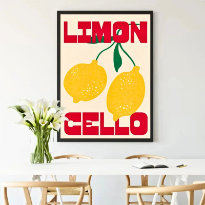 Limon Cello Retro Food Prints