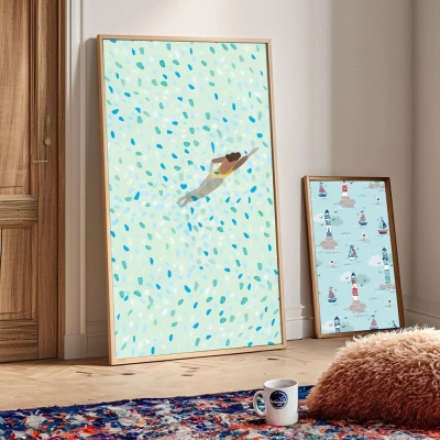 Calia Sea Surf Beach Poster