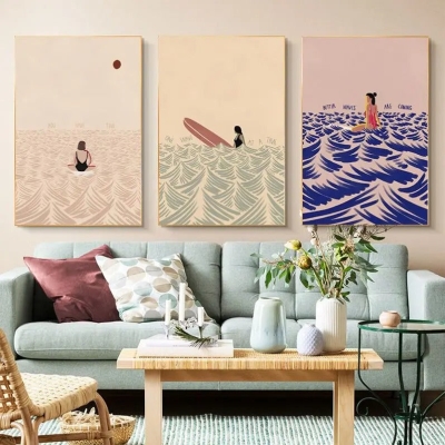 Brenna Beach Man and Girl Poster