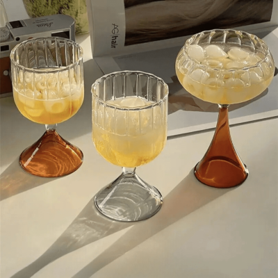 Kallie Striped Cocktail Glass