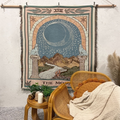 Mystic Moon Woven Throw Blanket