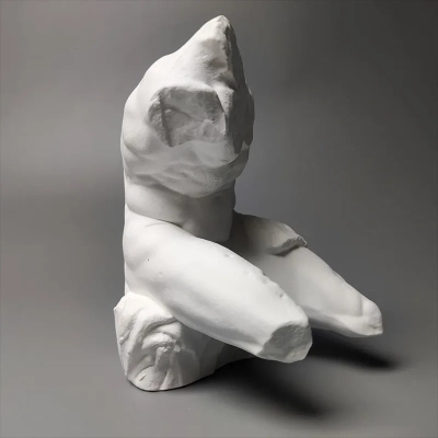 Karen Gypsum Torso Sculpture