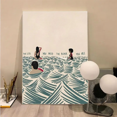 Brenna Beach Man and Girl Poster