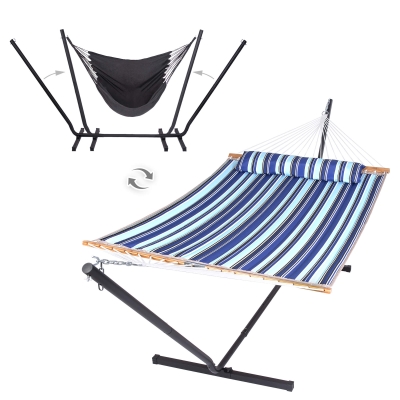 2-in-1 Stand Alone Hammock and Stand for Backyard, Patio