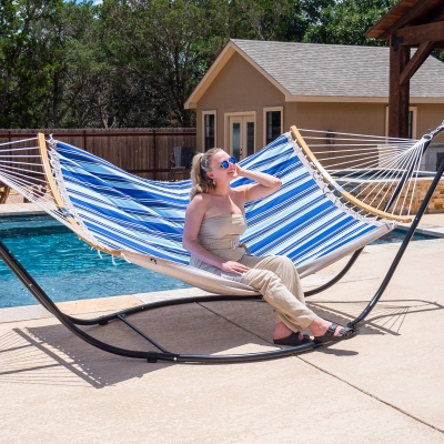 Outdoor Heavy Duty Hammock with Stand, 475 lbs Weight Capacity