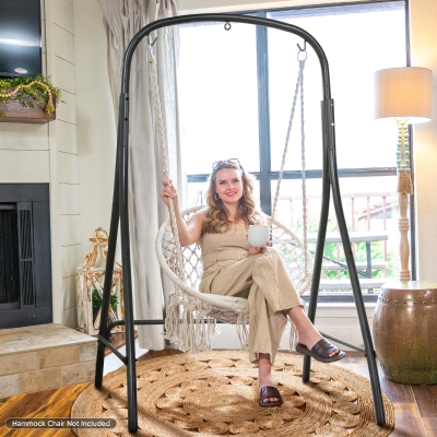 Heavy-Duty Hammock Chair Stand, Dual-use Swing Stand for Indoor