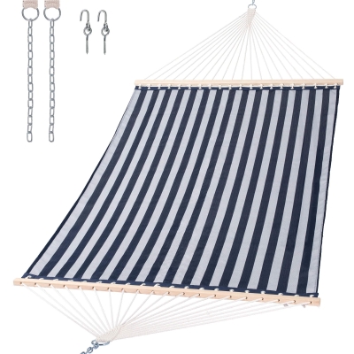 15Ft 2 Person Quick Dry Hammock with Spreader Bar for Patio and Yard