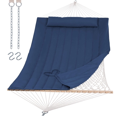 15ft Enlarge Hammocks with Hardwood Spreader Bar Outdoor